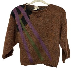 Vintage Made in Italy "Judy's" Abstract Mohair Blend Sweater - Medium